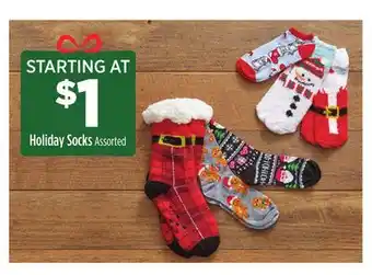 Dollar General Holiday socks offer