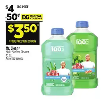 Dollar General Mr. clean multi-surface cleaner offer
