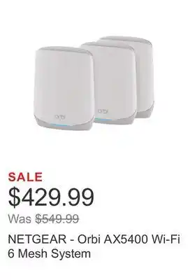 Costco Netgear - orbi ax5400 wi-fi 6 mesh system offer