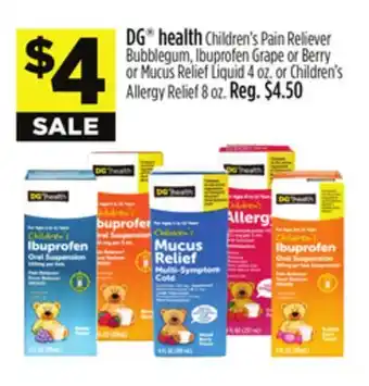 Dollar General Dg health offer