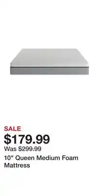 Big Lots 10 queen medium foam mattress offer