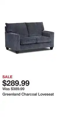 Big Lots Greenland charcoal loveseat offer