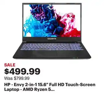 Best Buy Hp - envy 2-in-1 15.6 full hd touch-screen laptop - amd ryzen 5 7530u - 8gb memory - 256gb ssd - nightfall black offer
