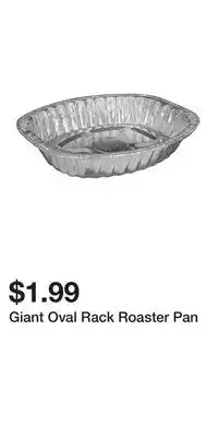 Big Lots Giant oval rack roaster pan offer