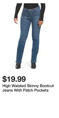 TJ Maxx High waisted skinny bootcut jeans with patch pockets offer