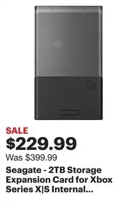 Best Buy Seagate - 2tb storage expansion card for xbox series x|s internal nvme ssd - black offer