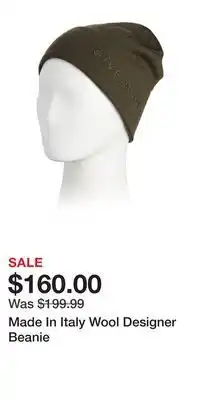 TJ Maxx Made in italy wool designer beanie offer