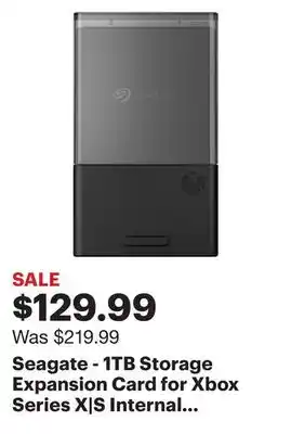 Best Buy Seagate - 1tb storage expansion card for xbox series x|s internal nvme ssd - black offer