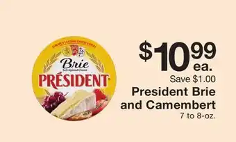 Fairway Store Market President brie and camembert offer