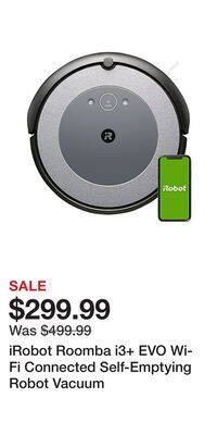 BJ’s Irobot roomba i3+ evo wi-fi connected self-emptying robot vacuum offer