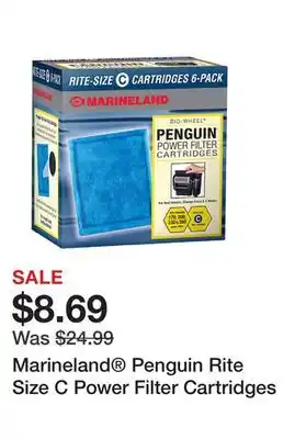 Petsmart Marineland penguin rite size c power filter cartridges offer
