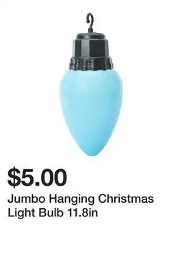 Five Below Jumbo hanging christmas light bulb 11.8in offer