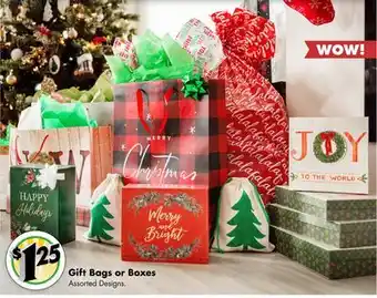 Dollar Tree Gift bags or boxes offer