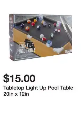 Five Below Tabletop light up pool table 20in x 12in offer