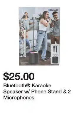 Five Below Bluetooth karaoke speaker w/ phone stand & 2 microphones offer