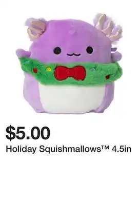 Five Below Holiday squishmallows 4.5in offer