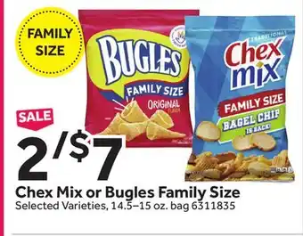 Stop&Shop Chex mix or bugles family size offer