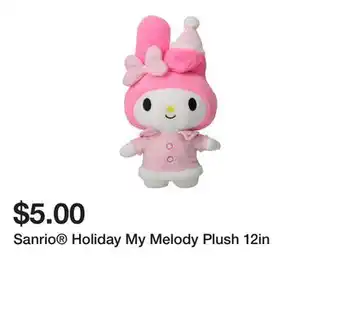 Five Below Sanrio holiday my melody plush 12in offer