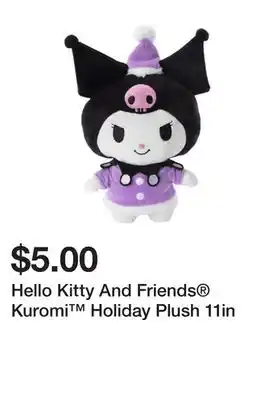 Five Below Hello kitty and friends kuromi holiday plush 11in offer