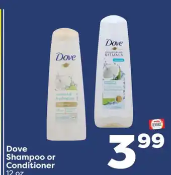 Weis Markets Dove shampoo or conditioner offer