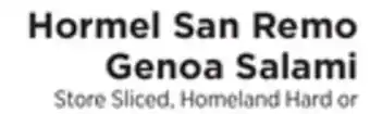 ShopRite San remo genoa salami offer