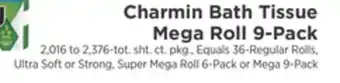ShopRite Bath tissue mega roll 9-pack offer