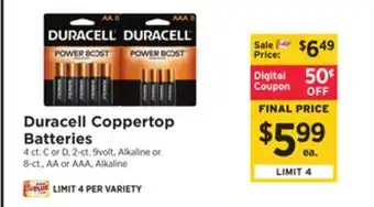 ShopRite Coppertop batteries offer