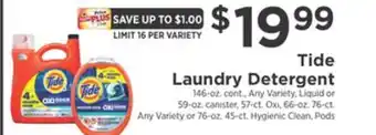 ShopRite Tide laundry detergent offer