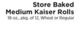ShopRite Store baked medium kaiser rolls offer