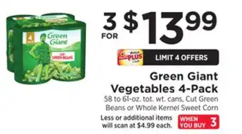 ShopRite Vegetables 4-pack offer