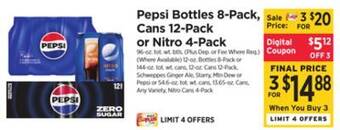 ShopRite Bottles 8-pack, cans 12-pack or nitro 4-pack offer