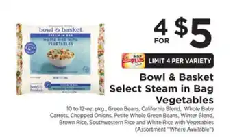 ShopRite Select steam in bag vegetables offer
