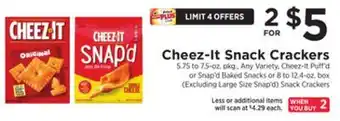 ShopRite Snack crackers offer
