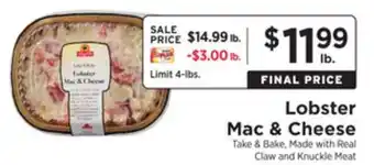 ShopRite Lobster mac & cheese offer