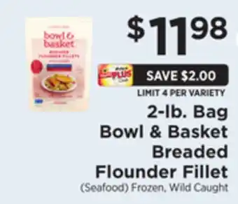 ShopRite 2-lb. bag breaded flounder fillet offer