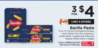 ShopRite Barilla pasta offer