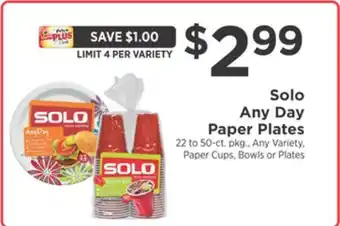 ShopRite Any day paper plates offer