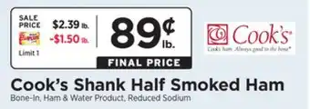 ShopRite Shank half smoked ham offer