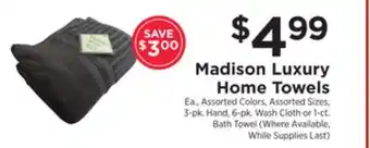 ShopRite Home towels offer