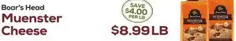 DeCicco & Sons Boar's head muenster cheese offer
