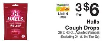 The Fresh Grocer Cough drops offer