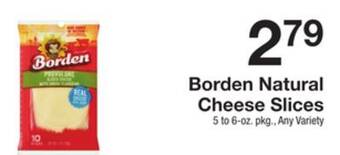 The Fresh Grocer Natural cheese slices offer