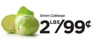 Food 4 Less Green cabbage offer
