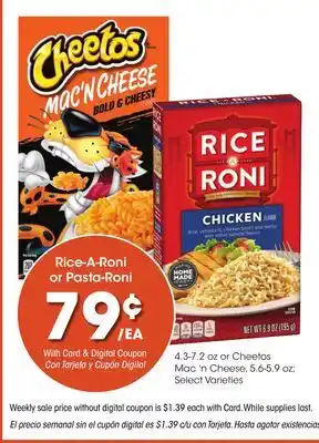 Ralphs Rice-a-roni or pasta-roni offer
