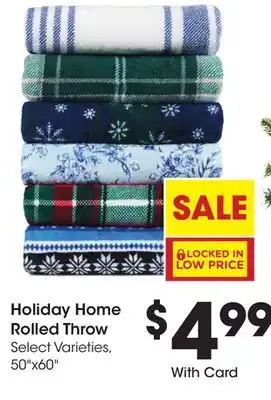 Ralphs Holiday home rolled throw offer