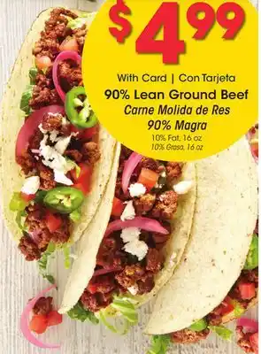 Ralphs 90% lean ground beef offer