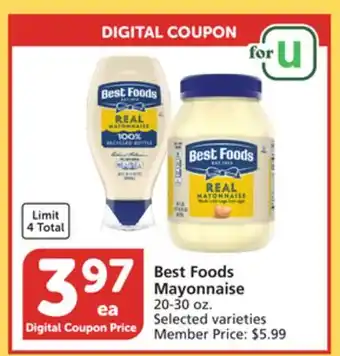 Vons Best foods mayonnaise offer