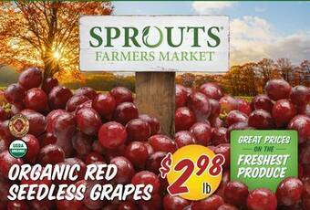 Sprouts Farmers Market Red seedless grapes offer