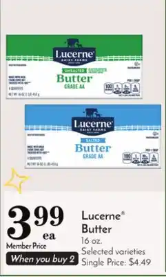 Pavilions Lucerne butter offer