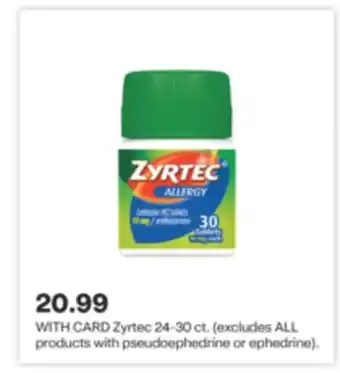 Zyrtec 24-30 ct